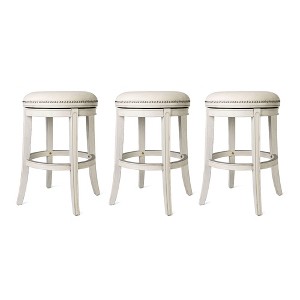 Maven Lane Alexander Rotating Backless Kitchen Stool, Set of 3 - 1 of 4