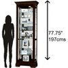 Howard Miller Saloman Curio Cabinet 680412 Black Coffee - 2 of 2