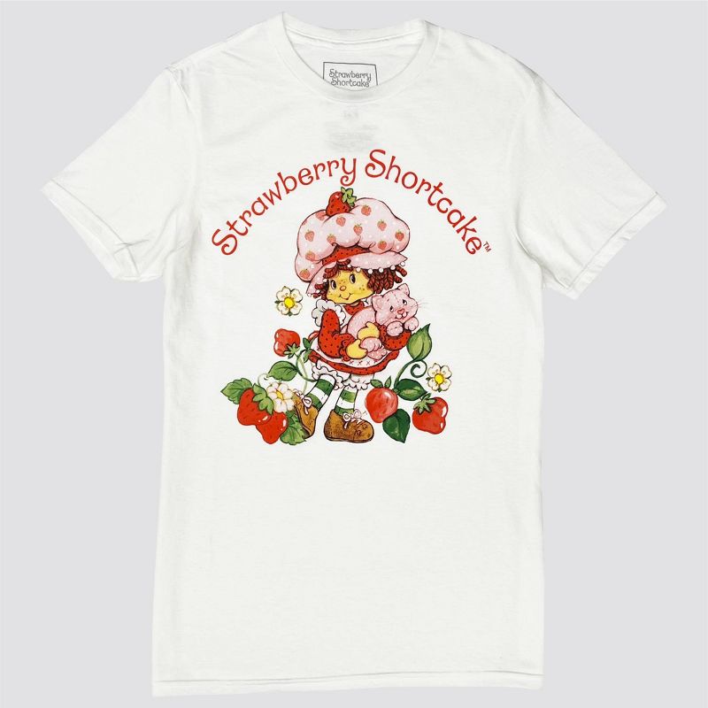 Men's Strawberry Shortcake Short Sleeve Graphic T-Shirt - White, 1 of 5