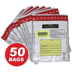 Nadex Coins™ Tamper-Evident 9-In. x 12-In. Opaque FRAUDSTOPPER® Bank Deposit Bags, 50 Pack in White - 1 of 4