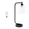 Modern Iron Desk Lamp with Glass Shade - Lalia Home - 3 of 4