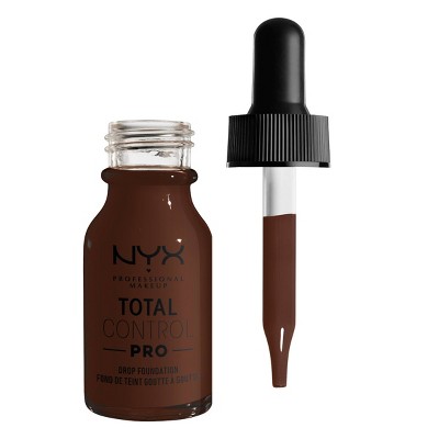 NYX Professional Makeup Total Control Pro Drop Foundation Skin-true buildable Coverage - 25 Deep Ebony - 0.43 fl oz