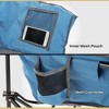 Arrowhead Outdoor Oversized Heavy-Duty Club Folding Camping Chair w/External Pocket, Cup Holder, Portable, Padded, Moon, Round, Bag (Ocean Blue) - 4 of 4