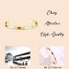 14K Gold Bracelets for Women, Cuff Chain Bracelets Set,Gold Plated Paperclip Bead Tennis Bracelet - 4 of 4