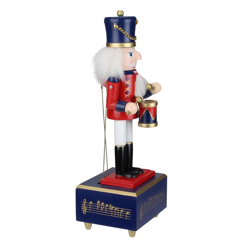 Northlight 12" Red and Navy Nutcracker Drummer Animated and Musical Christmas Figure, 3 of 5