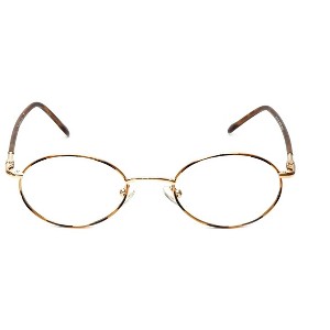 Flex Plus by Vivid Designer Reading Glasses Model 64 in Gold-Demi-Amber 46mm - 1 of 4