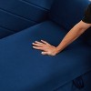Racxily3-in-1Adjustable Sleeper Sofa Bed w/USB Port–Soft Velvet Sofa,2Lumbar Pillows,Side Pocket,Vibrant Jewel Tone,for Living Room Bedroom - 4 of 4