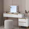 ELECWISH LED Lighted Vanity Mirror with Stand - 3-Color Adjustable, USB Port, Wall Mountable, White - 2 of 4
