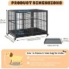 Garvee 42 Inch Heavy Duty Foldable Dog Crate with Removable Tray Wheels Dual Feeding Doors and Divider - 2 of 2