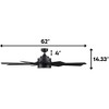 Honeywell Xerxes Ceiling Fan, Quiet Motor and Remote Control, 62", Matte Black - 2 of 4