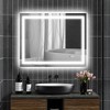 Ridstar 39.4 in. W x 31.5 in. H Clear Rectangular Bathroom Mirror with Led Lights - 3 of 4