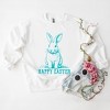 Simply Sage Market Women's Graphic Sweatshirt Happy Easter Bunny Outline - 3 of 4