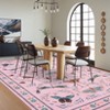 Insect Area Rug Washable Rugs, Botanical Non Slip Stain Resistant Large Carpet for Living Room Bedroom Dining Room Nursery Farmhouse Hallway Entryway - 4 of 4