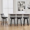 Bekrvio 26" Swivel Bar Stools Set of 1/2/3/4–Faux Leather Counter Stool with Spindle Back, Solid Wood Legs, Wooden Barstools for Kitchen Island - 3 of 4