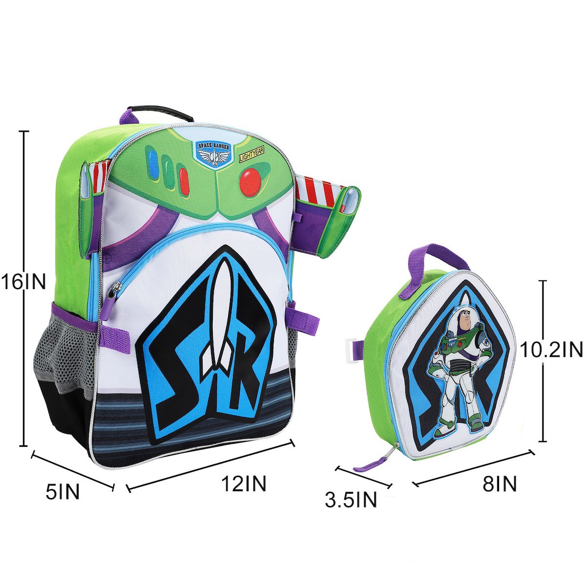 Toy Story Buzz Lightyear 16" Novelty Backpack With Lunch Box - thumbnail 2