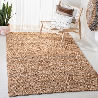Natural Ivory Hand-Knotted Wool Geometric Area Rug