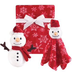 Hudson Baby Infant Plush Blanket, Security Blanket and Toy Set, Snowman, One Size - 1 of 2