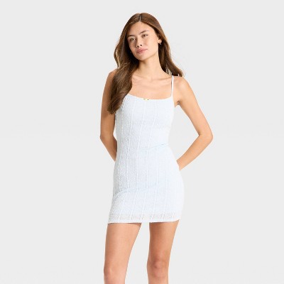 Women's Rosette Lace Slip Mini Bodycon Dress - Wild Fable™