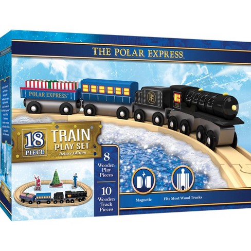 Masterpieces Wood Train Sets - The Polar Express 18 Piece Train Set ...