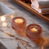 Kate Aspen 2-In-1 Fluted Colored Glass Taper Candlestick Candle Holders (Set of 4) - 2 of 4
