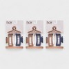 Hair Essentials Neutral & Navy Matte Hair Clip Set - Rectangle & Bow Clips - 9 Pieces - 2 of 4