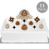Big Dot of Happiness Oh Crap, You're Old - Poop Birthday Party Cake Decorating Kit - Happy Birthday Cake Topper Set - 11 Pieces - 2 of 4
