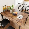 Dining Table for 4, Small Table and Chairs Set of 4, Dinette Set for4, Square Dinner Table Set, 5 Piece Kitchen & Dining Room Sets for Small Space - 3 of 4