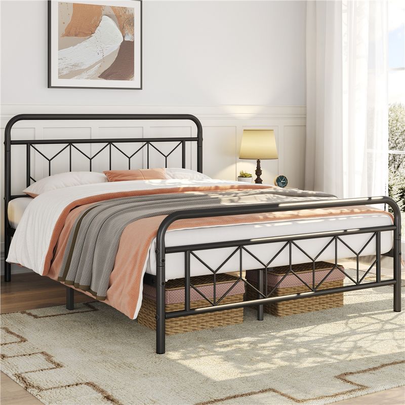 Yaheetech Vintage Metal Bed Frame with Headboard, 3 of 12