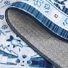 Modern Geometric Trellis Washable Area Rug - Non-Slip Low-Pile Indoor Carpet for Living Room, Bedroom, Dining Room & Office - 4 of 4