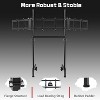 Dardoo Adjustable Triple Monitor Stand for 50mm Round Tube Racing Sim Cockpit Supports 27/32 inches Screens with angle Adjustment for Immersive Gaming - 3 of 4