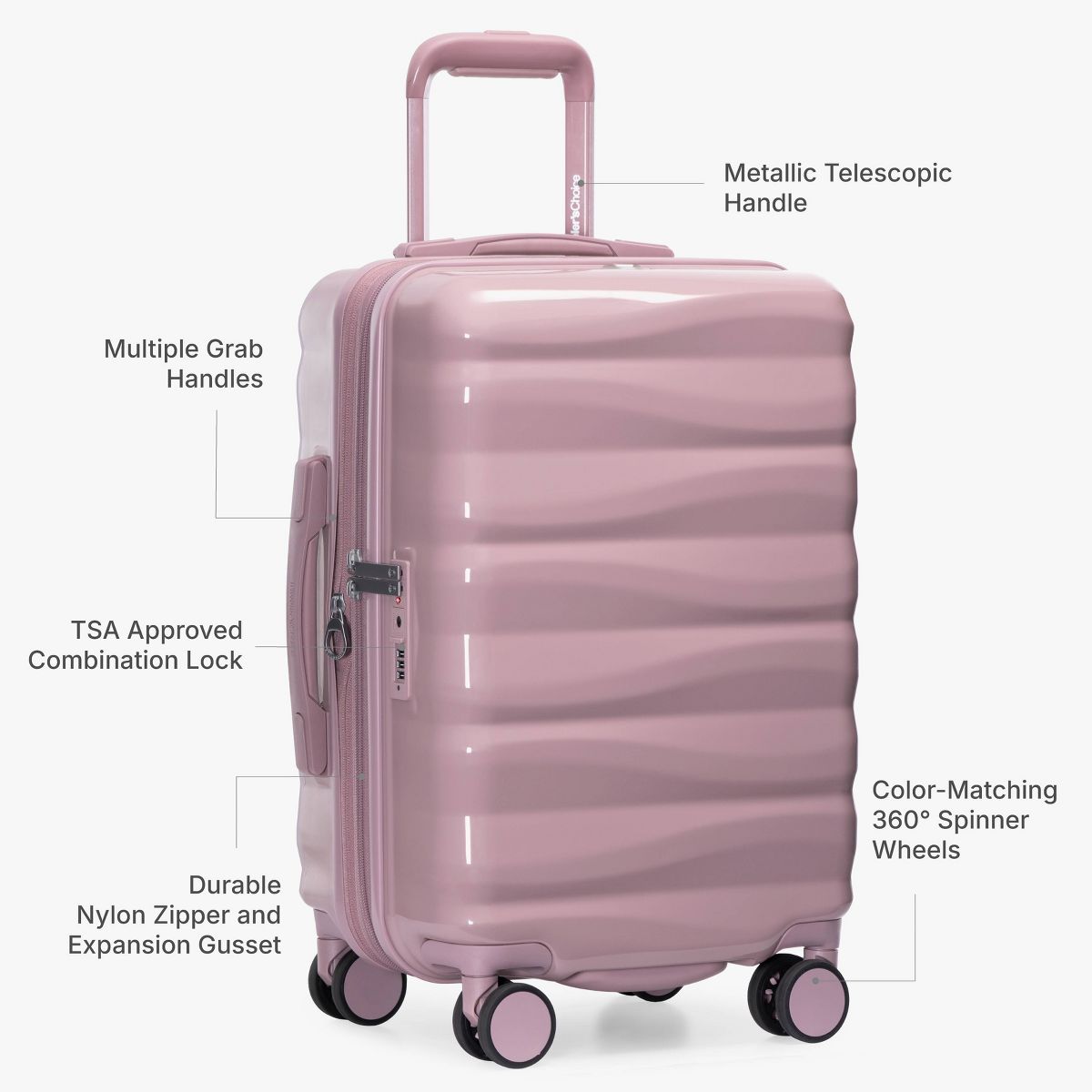 Traveler’s Choice Edinburgh 2pc Luggage Set with Backpack and Packing Cubes - thumbnail 7