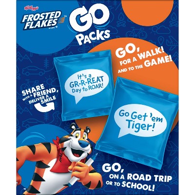 Kellogg's Frosted Flakes Go Packs Breakfast Cereal - 12oz/10ct