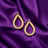 Slickblue Gold Teardrop Wire Hoop Earrings for Women, Coil Spring Detail, Chic Drop Style, 2.75 Inch Length - 3 of 3