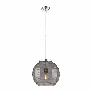 Athens Deco Swirl - 1 Light Stem Hung Pendant In Industrial Style-14.88 Inches Tall and 13.75 Inches Wide - 1 of 1