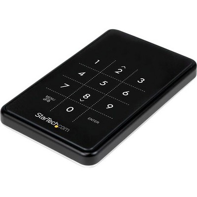 StarTech.com USB 3.0 encrypted SATA III enclosure for 2.5in hard drive - portable external HDD / SSD enclosure - 1 x HDD Supported - 1 x SSD Supported