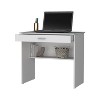 Vynxaria Modern Storage Desk, Stylish Design with Drawer and Shelf, Natural Finish, 31.5"W x 19.6"D - 2 of 4