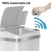 halo Stainless Steel Rectangular Sensor Trash Can with AbsorbX Odor Control System and Fragrance - image 2 of 4