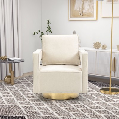 NicBex Accent Chair Modern Lounge Chair Comfy Chair Sofa Chair With Gold Stainless Steel Base for Living Room, Bedroom, Club