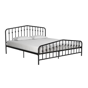 King Bushwick Metal Bed Black Novogratz Strong Frame No Box Spring Needed 1 Year Warranty Target