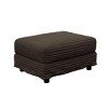 PAGED Corduroy Fabric Wooden Ottoman, Modern Sectional Sofa Footstool Module with High-density Sponge, Vanity Chair for Living Room, Bedroom - 2 of 4