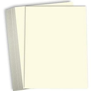 Hamilco Cream Colored Cardstock Thick Paper - 8 1/2 x 11" Heavy Weight 100 lb Cover Card Stock for Printer - 50 Pack - 1 of 4
