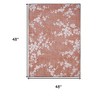 Red and White Oriental Non Skid Area Rug - 3 of 4