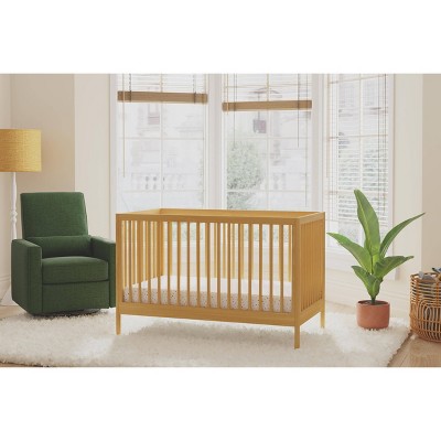 Honey Oak 3-in-1 Convertible Crib with Adjustable Heights