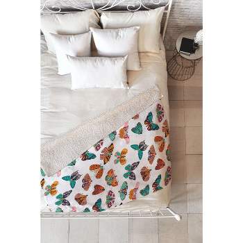 BlueLela Spring Butterflies Pattern 003 Fleece Blanket - Deny Designs
