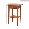 Kumasinova 28"H Wood Nightstand with Drawer,Bedside Tables with Open Shelf,End Table for Bedroom,Living Room - 3 of 4