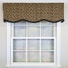 RLF Home 100% Cotton Flemington Provance  Fully lined Windows Rod Pocket Valance 50" x 15"  Black - 2 of 4