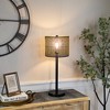 Northlight Laser-Cut Iron Table Lamp with Shade - 24.5" - Black and Gold - 2 of 4