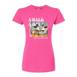 Women's - Disney - A Walk A Day Fitted Graphic T-Shirt - 1 of 3