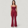 Anna-Kaci Active Women's Crossover Waist Flare Lounge Pants in Soft Woven Fabric with Relaxed Fit and Streamlined Silhouette - 3 of 4