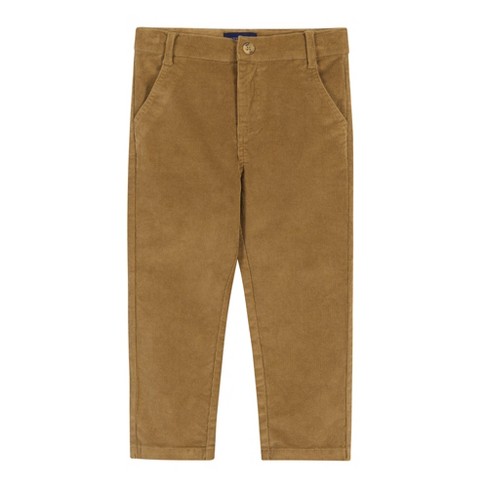 Andy & Evan Toddler Boys Wale Woven Pants Brown, Size 5.